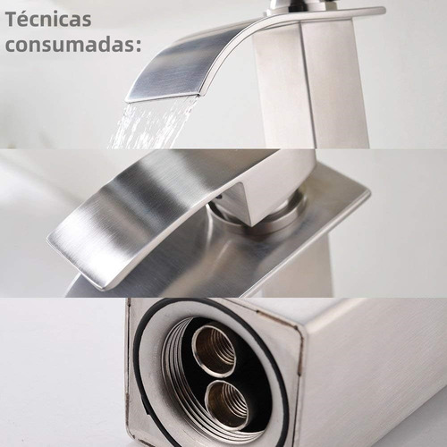 Griferia Para Baño Lavabo Monomando Cascada Mezclador Cromad