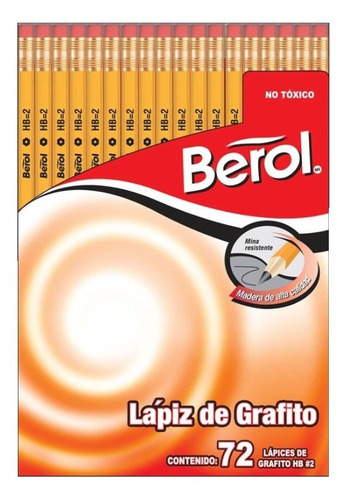 Lapiz Berol Set De 72 Pzs Del Numero 2 Grafito