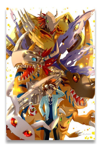 Poster Decorativo 42cm X 30cm A3 Brilhante Digimon World