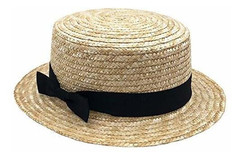 Sombrero De Paja Fedora Con Lazo Para Mujer.