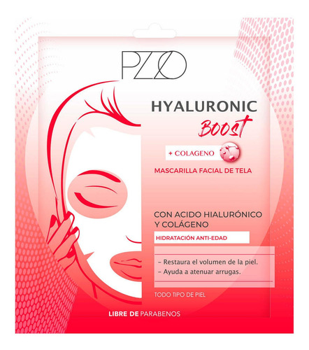 Mascarilla Facial Pzzo Hyaluronic Boost + Colageno 25 Ml