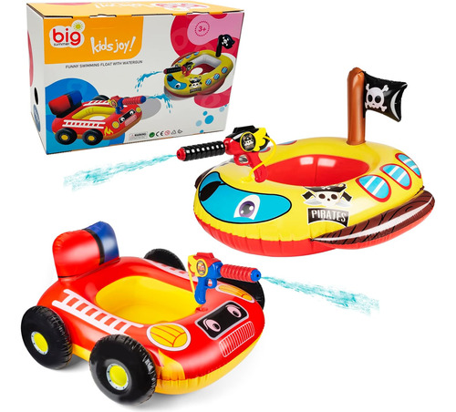 Paquete De 2 Inflable Piscina Big Summer /carrito/barco