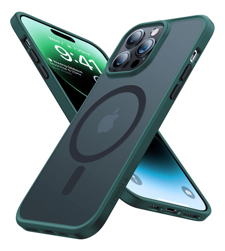 Funda Para iPhone 14 Pro Magnetica Slim Magnetica Verde 6.1 