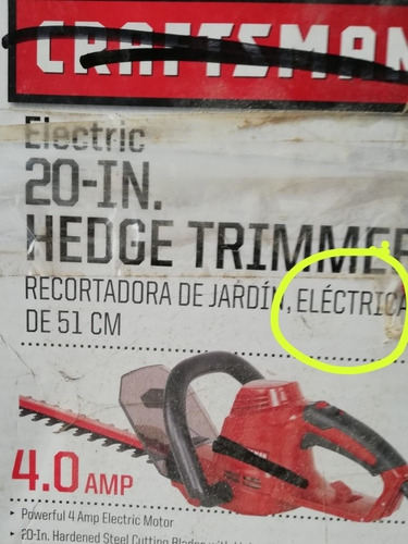 Imagen 1 de 1 de Cortadora De Jardín Eléctrica