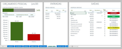 Planilha De Controle Financeiro Pessoal E Familiar