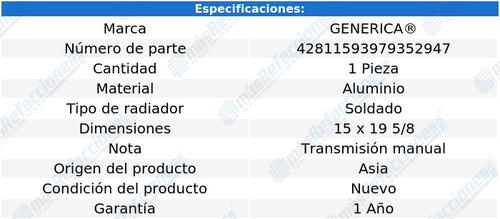 Radiador Grand I10 2018 2019 2020 Aluminio Std 1.2 Xry