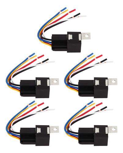 Arnés De Cables De Relé Automotriz, 5 Piezas, 12 V, 40 A, 5