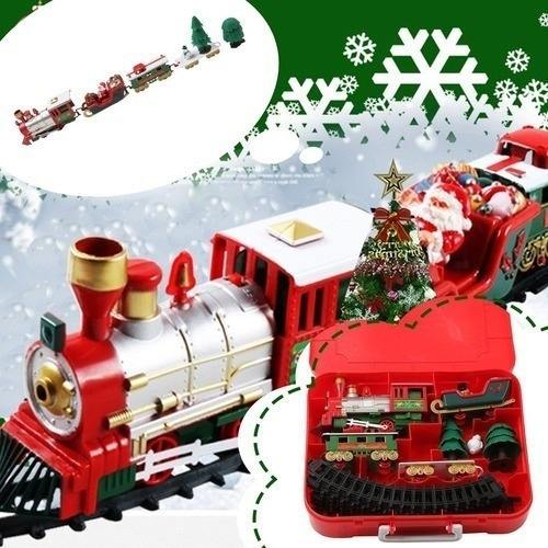 2024 Juguete Eléctrico De Vía De Tren Navideño Con Sonido Y