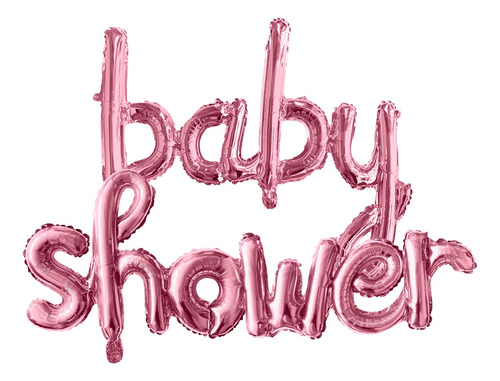 Globo Metálico Rosa Letrero Baby Shower Fiesta Decorar Niña