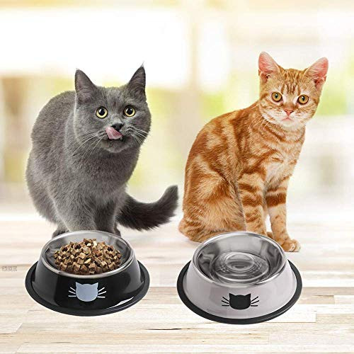 Cuencos Para Gatos Para Comida Y Agua, 2pcs Rapsrk Cuencos P