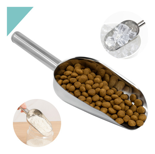 Concha Pegador Inox Multiuso Ração Grãos Cereais Gelo