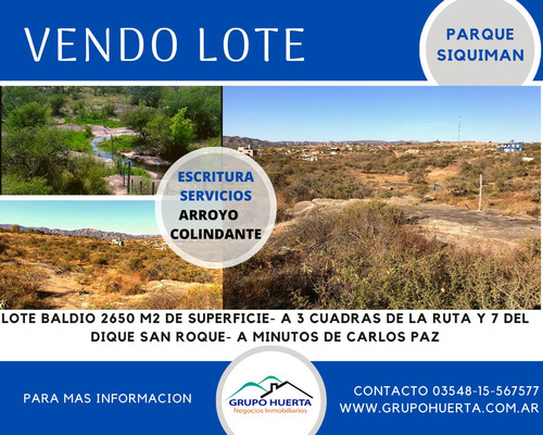 Imagen 1 de 18 de Vendo Terreno En Parque Siquiman