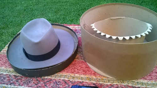 Antiguo Sombrero Fieltro Paño En Su Caja Original Noélis N4 