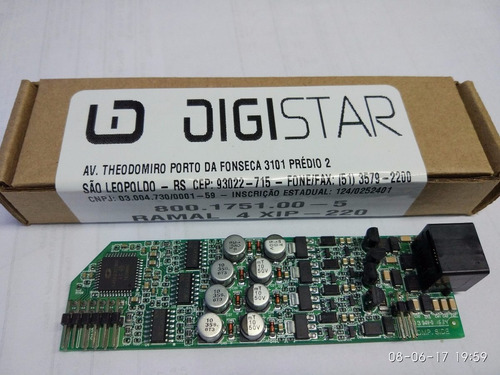 Placa Ramal 4 Digistar Xip 220