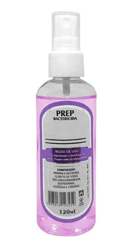 Prep Bactericida Higenizador De Unhas Spray 120ml