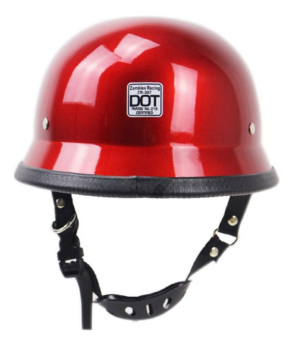 Motorcycle Retro Half Helmet Dot Approved German Style Open