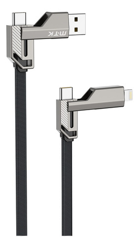 Cable Carga Rápida 4 En 1 Cable Usb A/c A C/ip 60w