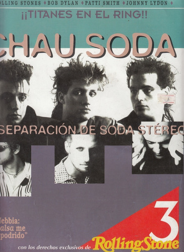1997 Cerati Chau Soda Stereo Tapa Nota Revista Tres Uruguay 