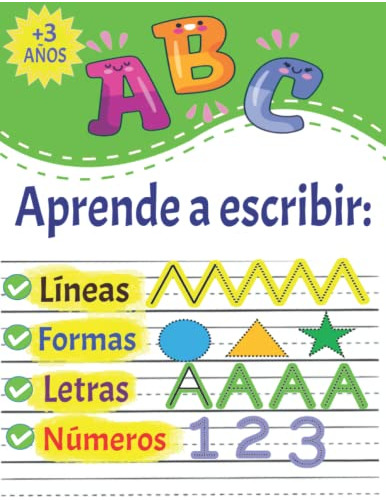 Libro : Aprender A Escribir Letras Y Numeros Aprender A...