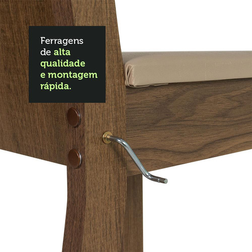 Juego De Comedor Con Mesa Y 4 Sillas Madesa Magda Msc