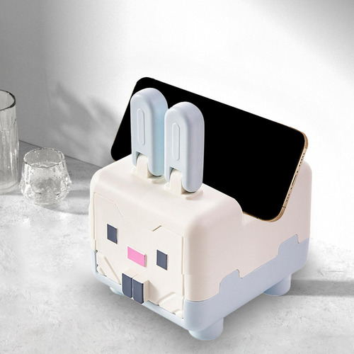Mini Caja De Almacenamiento De Cosméticos, Conejo Azul