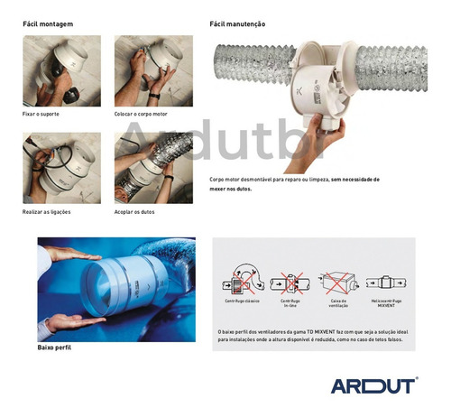 Exaustor Axial 100mm Mixvent 250 - Vazão 260m3/h - 220v