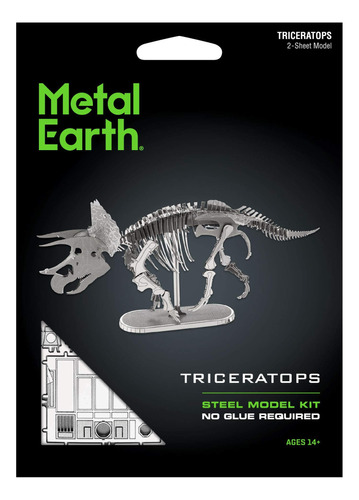 Metal Earth Fascinations Triceratops - Kit De Modelo De Meta