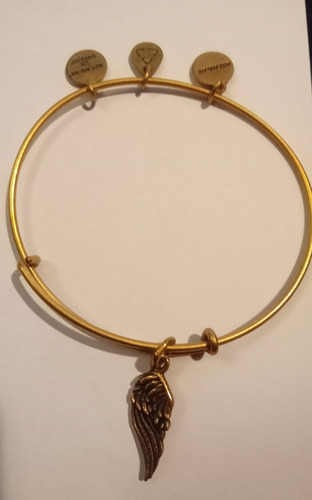 Alex And Ani Pulseras Brazaletes Enchapadas En Oro C/dijes Dorado Oscuro 3 Cm 3 Cm