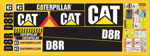 Kit De Calcomanías Para Caterpillar D8r Tipo T