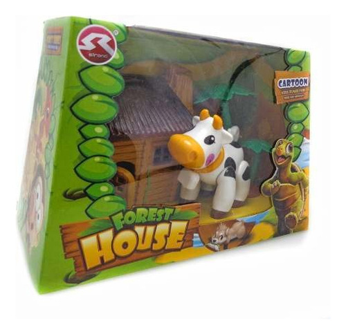 Set Animalitos De Juguete Vaca Con Granja Simil Playmobil