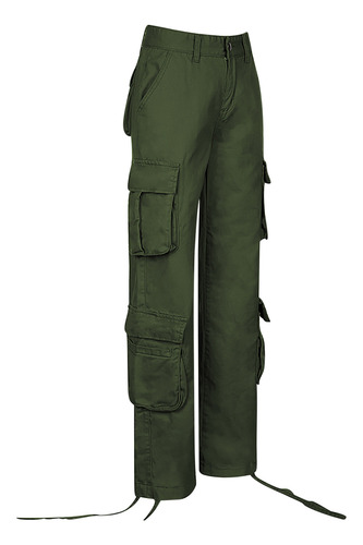 Pantalón De Mujer Color Holgado Y Cómodo De Algodón Casual 7