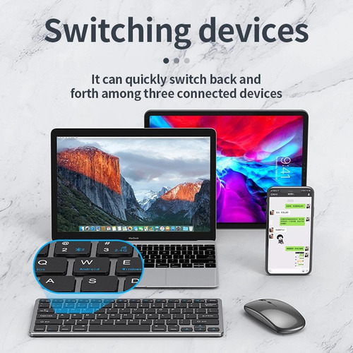 Ultra Slim 2.4ghz Bluetooth Wireless Mouse Keyboard Kit