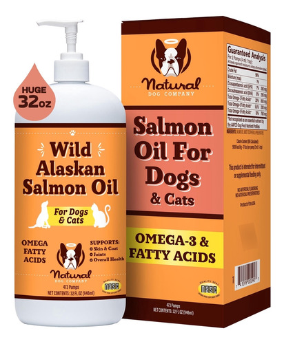Natural Dog Company Aceite De Salmon Puro De Alaska Para Per