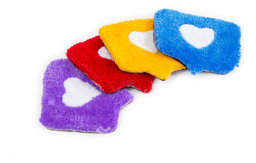 Set Portavasos Decorativos Corazón 4 Piezas Tufting 15x14cm Color Multicolor