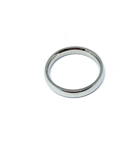 Imagen 4 de 5 de Anillo Argolla De Acero Inoxidable Plateado 3mm