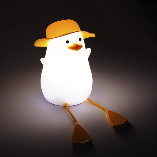 Lâmpada Noturna De Silicone Pato Luminária Touch Abajur Infantil Quarto Led Recarregável Shopthis