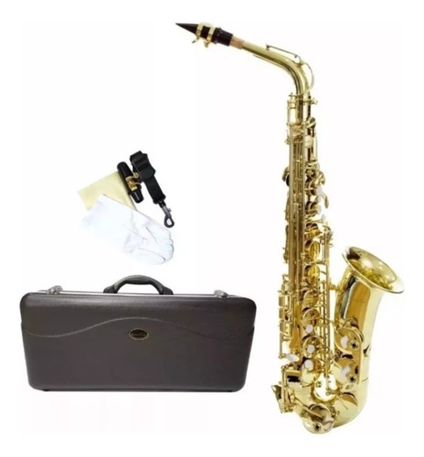 Saxofon Alto Eb ( Mi B ) Laqueado Silvertone Con Estuche