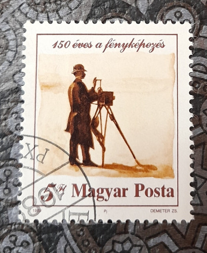 Sello Postal - Hungría - 1989 Aniversario Fotografia