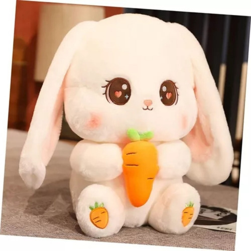 Peluche Conejo Con Zanahoria Grande Tierno 30cm