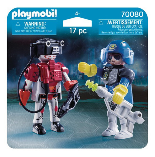 Playmobil Duo Pack Policia Y Ladron Espacial Jlt 70080