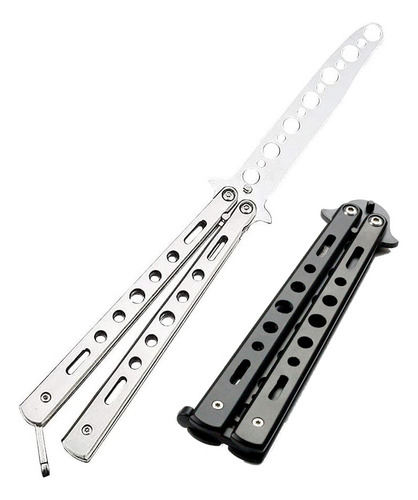 Navaja Mariposa Peine Balisong Entrenamiento Acero Trainer