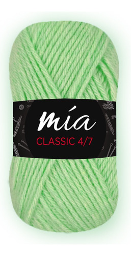 Lana Cashmilon Mia 4/7 X 10 Ovillos De 100grs (1kg) Color Verde Agua