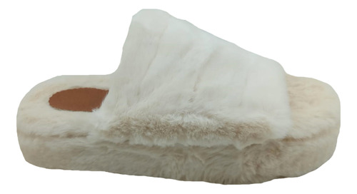 Pantufla Sandalia Sueco Mujer Peluche Moda Tira Art Chuna   