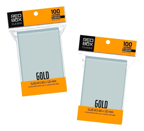 110 Sleeves Gold Classic 80 X 120 Transparente Dixit Red Box