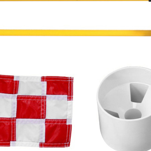 Golf Putting Bandeira Verde, E Copo De Vermelho Branco