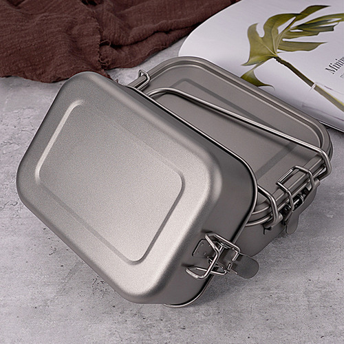 Comida Rectangular Metal Lunch Camping Bento Outdoor De 800