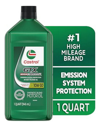 Aceite De Motor Sintético Castrol Edge High Mileage 10w-30,