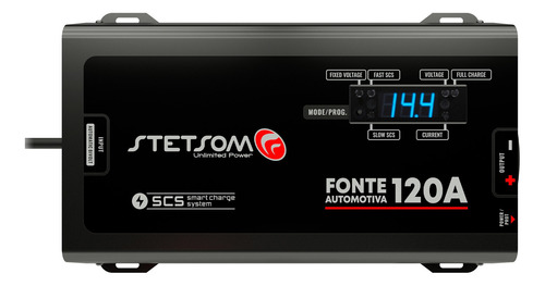 Imagem 1 de 6 de Fonte Automotiva Stetsom 120a Voltímetro Lançamento 2021