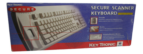 Teclado Key Tronic F-scan-k001us Ecaner De Huella Dactilar 