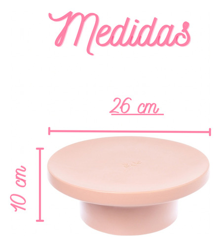 Soporte Liso Para Pasteles Y Cupcakes - Bluebell & Co Rosa